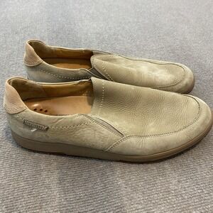 Mephisto Shoes Mens Size 11.5 Beige Leather Slip On Comfort Casual Loafers